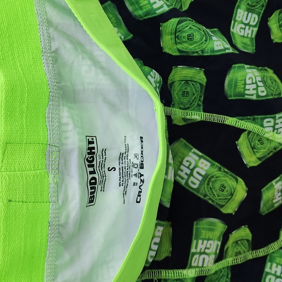 CRAZY BOXER, BUD LIGHT GREEN & BLACK COLOR SMALL (S) SIZE - Picture 3 of 12